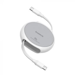 CABLU alimentare si date Baseus Free2Draw Mini, Fast Charging Data Cable pt. smartphone, retractabil, USB Type-C la USB Type-C 100W, 1m, Alb "P10368400211-00