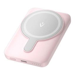 Baterie externa Vention FHSP0, 5.000 mAh, 20W, Magnetic wireless, 1 x USB-C , 166g, Roz