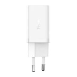 Incarcator retea Baseus GaN5 Pro, Quick Charge 40W, 2 x USB Type-C, alb
