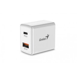 Incarcator de retea, Genius, USB-A-USB-C, 20 W, Alb