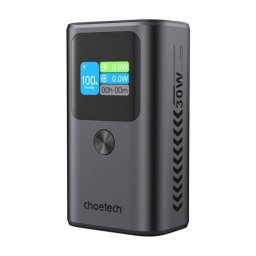 Baterie Externa Choetech B701, 10000mAh, 30W, QC + PD, 1 x USB-A - 2 x USB-A, Neagra