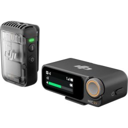 Kit microfon wireless 2 DJI (1TX+1RX), Negru