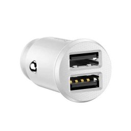 Incarcator Auto Baseus Grain, 10.5W, 2.1A, 2 x USB-A, Alb CCALL-ML02