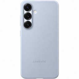 Husa de protectie Samsung Kindsuit Leather Case pentru Galaxy S25, Albastru deschis