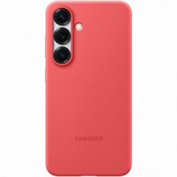 Husa de protectie Samsung Silicone Case pentru Galaxy S25, Rosu