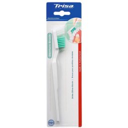 Periute de dinti clasice Periuta speciala Trisa pentru proteze dentare, Alb, Cod 597333