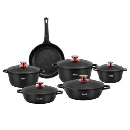 Set oale de inalta calitate din aluminiu Zass Gourmet ZG-ZCS 01,Negru