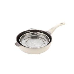 Tigai si seturi Set tigaie multifunctionala din aluminiu turnat sub presiune 4 piese ZASS Gourmet ZG-ACS 07, Crem