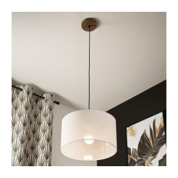 Lustră pe cablu Brilagi ANTHONY 1xE27/60W/230V stejar nuc/alb