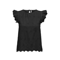 ONLY Top Onllou Life Emb S/S Open Back Ptm 15342568 C-N10 black