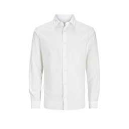 JACK & JONES Cămaşă Jjebreeze Linen Blend Ls Sn 12268964 C-N100 white