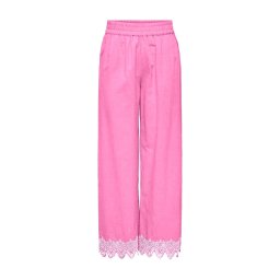 ONLY Pantaloni Onlpaula Tulum Emb Pull-Up Wvn 15343184 15-2718 TCX fuchsia pink