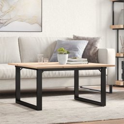 Masa de cafea, cadru O, 80x80x45 cm, lemn masiv pin si fonta GartenMobel Dekor