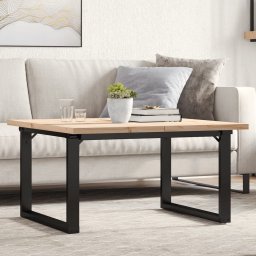 Masa de cafea, cadru O, 80x80x45,5 cm, lemn masiv pin si fonta GartenMobel Dekor