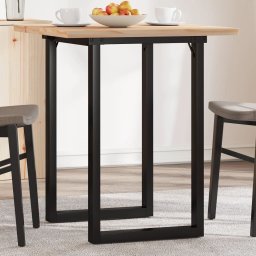 Masa bucatarie, cadru O, 70x70x75,5 cm lemn masiv pin si fonta GartenMobel Dekor