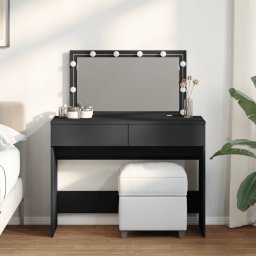 Masa de toaleta cu LED, negru, 100x40x120 cm GartenMobel Dekor