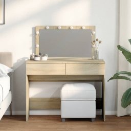 Masa de toaleta cu LED, stejar sonoma, 100x40x120 cm GartenMobel Dekor