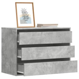 Dulap colt cu sertare gri beton 80x41x58 cm lemn prelucrat GartenMobel Dekor