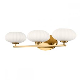 Aplica Pim QN-PIM3-FXG, 3xG9, L63,5cm, metal auriu, sticlă opal