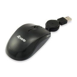 Mouse Equip Optische Maus USB Travel Negru 1000DPI USB OPTIC FIR RETRACTABIL