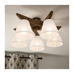 Lustră LED aplicată Brilagi ANTHONY 5xE14/40W/230V stejar nuc/alb