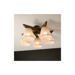 Lustră LED aplicată Brilagi ANTHONY 5xE14/40W/230V stejar nuc/bej