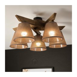 Lustră LED aplicată Brilagi ANTHONY 5xE14/40W/230V stejar nuc/maro