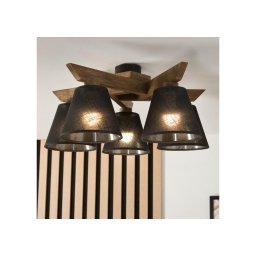 Lustră LED aplicată Brilagi ANTHONY 5xE14/40W/230V stejar nuc/negru