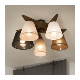 Lustră LED aplicată Brilagi ANTHONY 5xE14/40W/230V stejar nuc