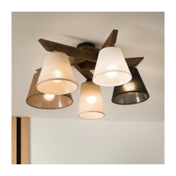 Lustră LED aplicată Brilagi ANTHONY 5xE14/40W/230V stejar nuc
