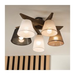 Lustră LED aplicată Brilagi ANTHONY 5xE14/40W/230V stejar nuc