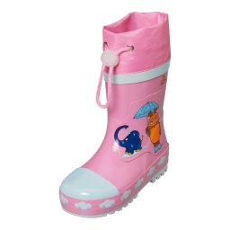 PLAYSHOES Cizme de cauciuc 'Maus & Elefant' bleumarin / albastru deschis / portocaliu / roz