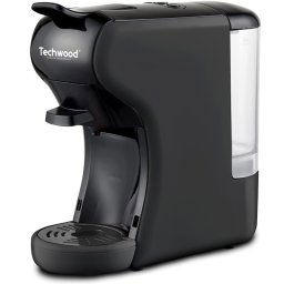 Espressor cu capsule Techwood TCA-196N, Dolce Gusto si Nespresso, 19 bar, 1450W, Negru