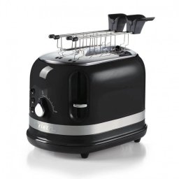 Prajitor de paine Ariete MODERNA 0149/02, 815W, 2 felii, 3 functii, 6 trepte, Tava firimituri detasabila, Negru