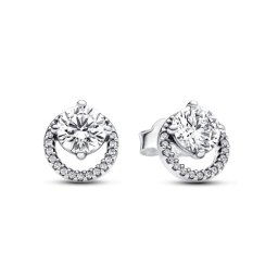 Pandora Cercei strălucitori din argint cu zirconiu cubic Timeless 291248C01