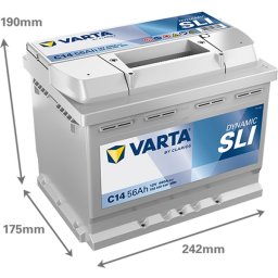 Baterie auto Varta SLI 56Ah 480A C14 556400048