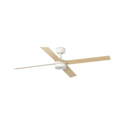 Ventilator LED dimabil de tavan FARO 34355-1TW RUDDER L 20W/230V alb/bej d. 132 cm + telecomandă