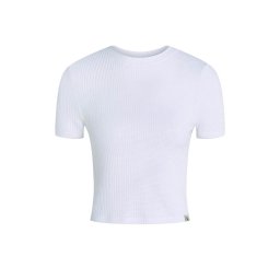 CALVIN KLEIN Top Waffle Short Sleeve Fitted Tee J20J225239 YAA brilliant white
