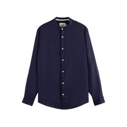 SCOTCH & SODA Cămaşă Linen Ls Stand Up Collar 179189 SC401 night