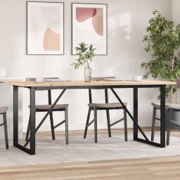 Masa bucatarie, cadru O, 180x90x75,5 cm lemn masiv pin si fonta GartenMobel Dekor