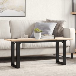 Masa de cafea, cadru O, 110x40x45 cm, lemn masiv pin si fonta GartenMobel Dekor