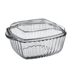 Vas termorezistent cu capac, patrat, 1870 ML, Borcam 59029