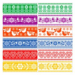 Set de 12 folie decorativă pentru ou de paști - model special