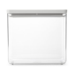 Cutie de depozitare Brabantia Tasty+ Stackable 1008876, 3,5 L, Sigiliu din silicon, Fara BPA, Gri deschis