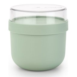 Bol alimentar mic dejun Brabantia Make&Take 1006297, 500+180 ml, Capac cu infiletare, Fara BPA, Verde