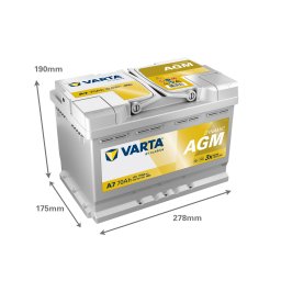 Baterie auto Varta Dynamic AGM 70Ah 760A A7 570901076