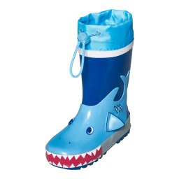 PLAYSHOES Cizme de cauciuc 'Hai' albastru / albastru deschis / roșu / alb