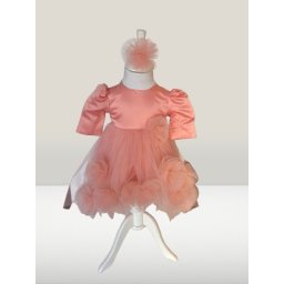 Rochie de botez Little Rose Peach