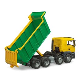 MAN TGA white and green dump truck