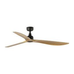 FARO 34360WT - Ventilator de tavan OUTWOOD L, maro/negru, Ø 150 cm WT IP44 + cu telecomandă